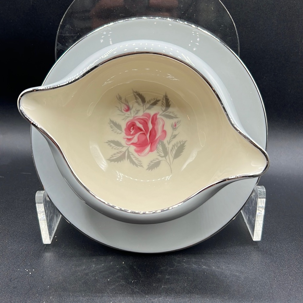 Flintridge Miramar Gravy Boat or Sauce Bowl with Underplate, 7 5/8" MINT